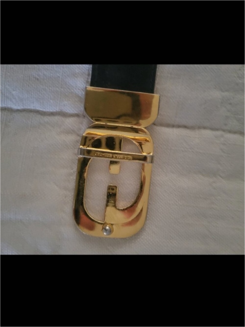 Gucci Brown Leather Belt with Gold Interlocking G Buckle - Picture 6 of 7